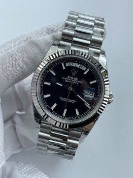 (준비완료/특급배송)NO.13420/VS공장 롤렉스 DayDate 40mm Flt SS/SS Blk/Stk VSF VS3255